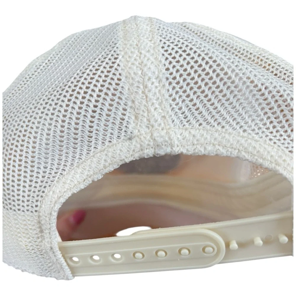 Marina Beach Club White Mesh Trucker Hat | Coastal Resort Summer Cap